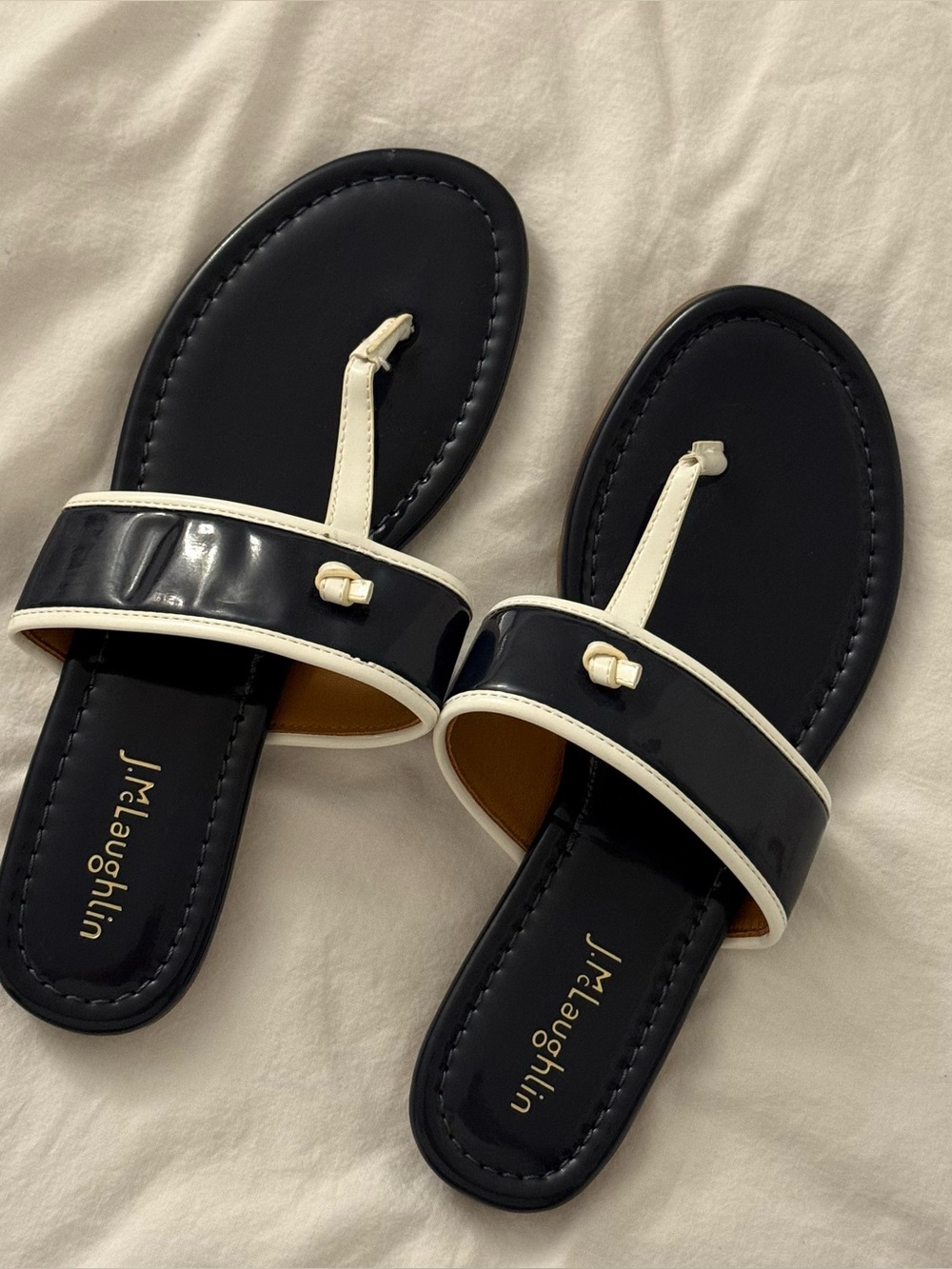 J. McLaughlin navy sandals size 8